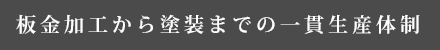板金加工から塗装までの一貫生産体制